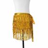 Adjustable Tie Waist Belly Dance Hip Scarf Three Layer Glitter Skirt  for Festival/Vacation