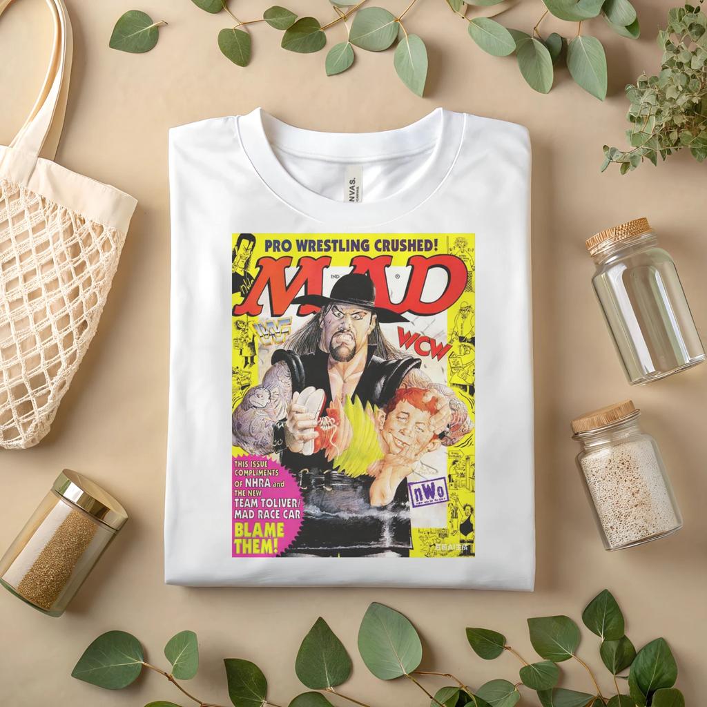 Vintage Comic Magazine T-Shirt – Retro Wrestling Parody Graphic Tee A500