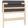 Upholstered Headboard in Brown and Dark Grey 75 cm