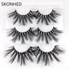Thick Long Dramatic Wispy Cross 3D Soft Mink Hair Eyelashes Extension 25mm Lashes False Eyelashes