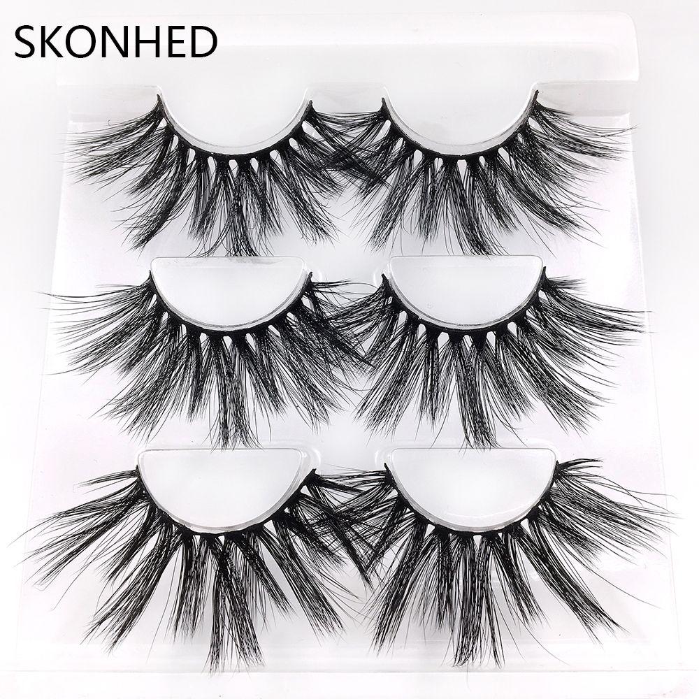 Thick Long Dramatic Wispy Cross 3D Soft Mink Hair Eyelashes Extension 25mm Lashes False Eyelashes