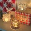 Tulip Glass Aroma Candle Holder with Lotus Stand - Retro Design