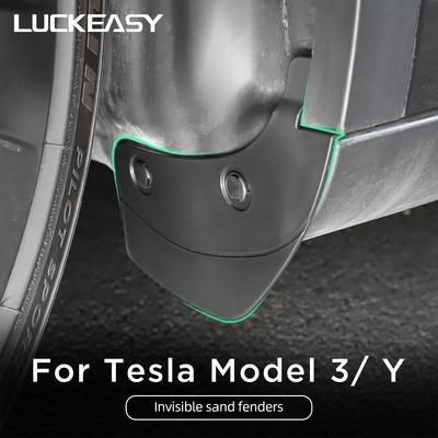 LUCKEASY For Tesla Model 3 Model Y -2023 Invisible Mud Fenders Modification Car Exterior Accessories Mudguards