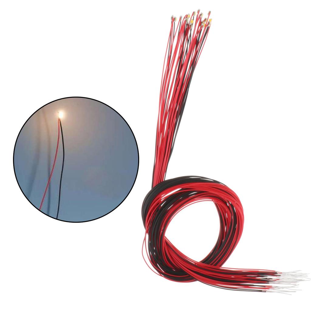 10/20 Stück 0805 Vorverdrahtete SMD LED Leuchtdiode Mikro-Litz Länge 11,8 Zoll Elektronische Komponente Modell Verdrahtete LED-Leuchten