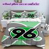 Hannover 96 Pattern Bedding Quilt Set Quilt Cover Pillowcase Home Decoration Birthday Gift (1 * Duvet Cover + 2 * Pillowcase, Without Core)