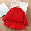 Girls Knit Skirt Set Cute Cartoon Long Sleeve Top Fall Winter Outfit