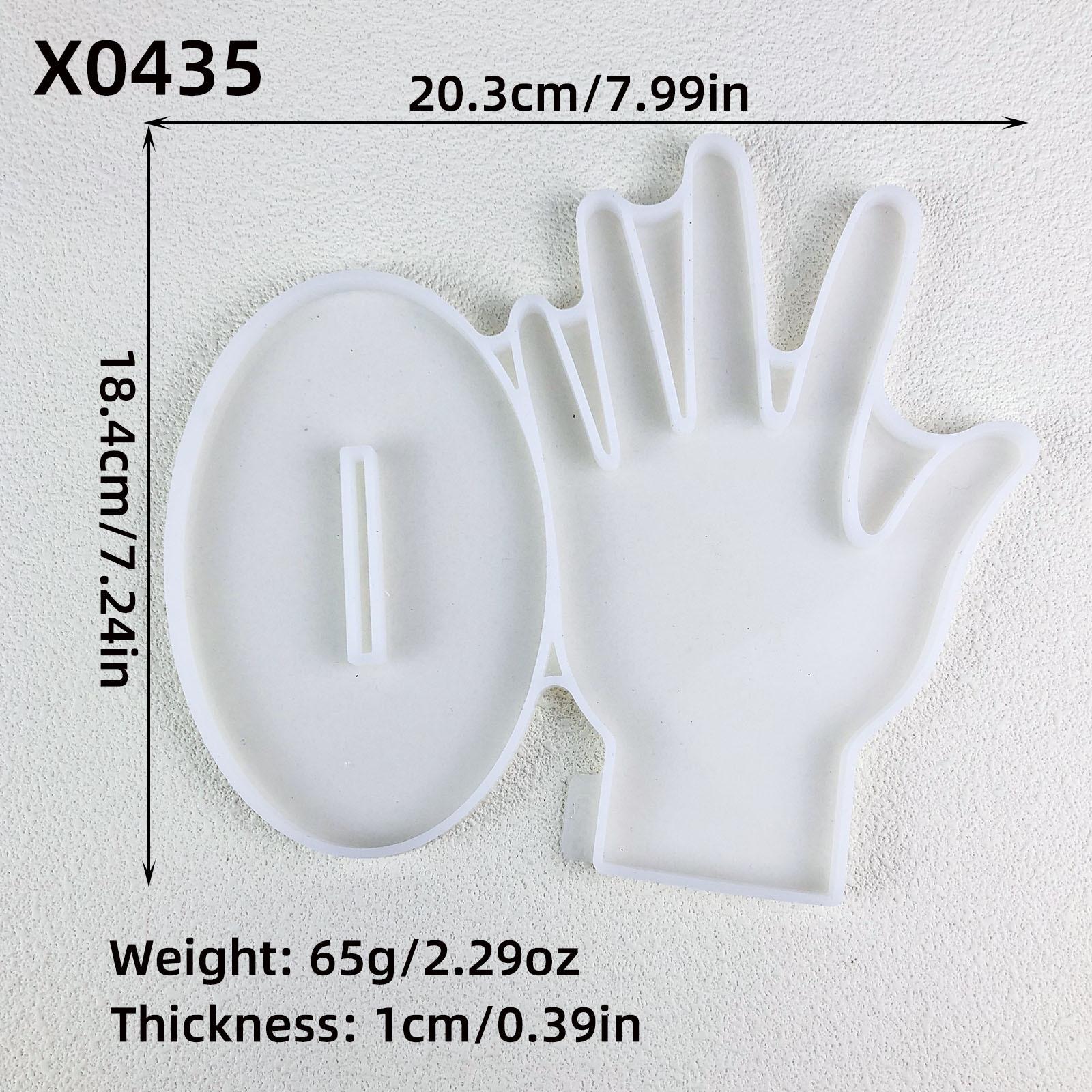 

WTEMPO Hand Shape Jewelry Storage Rack Mold DIY Resin Plaster Jewelry Holder Jewelry Display Rack Palm Shape Jewelry Storage Rack Silicone Mold. 2pcs білий