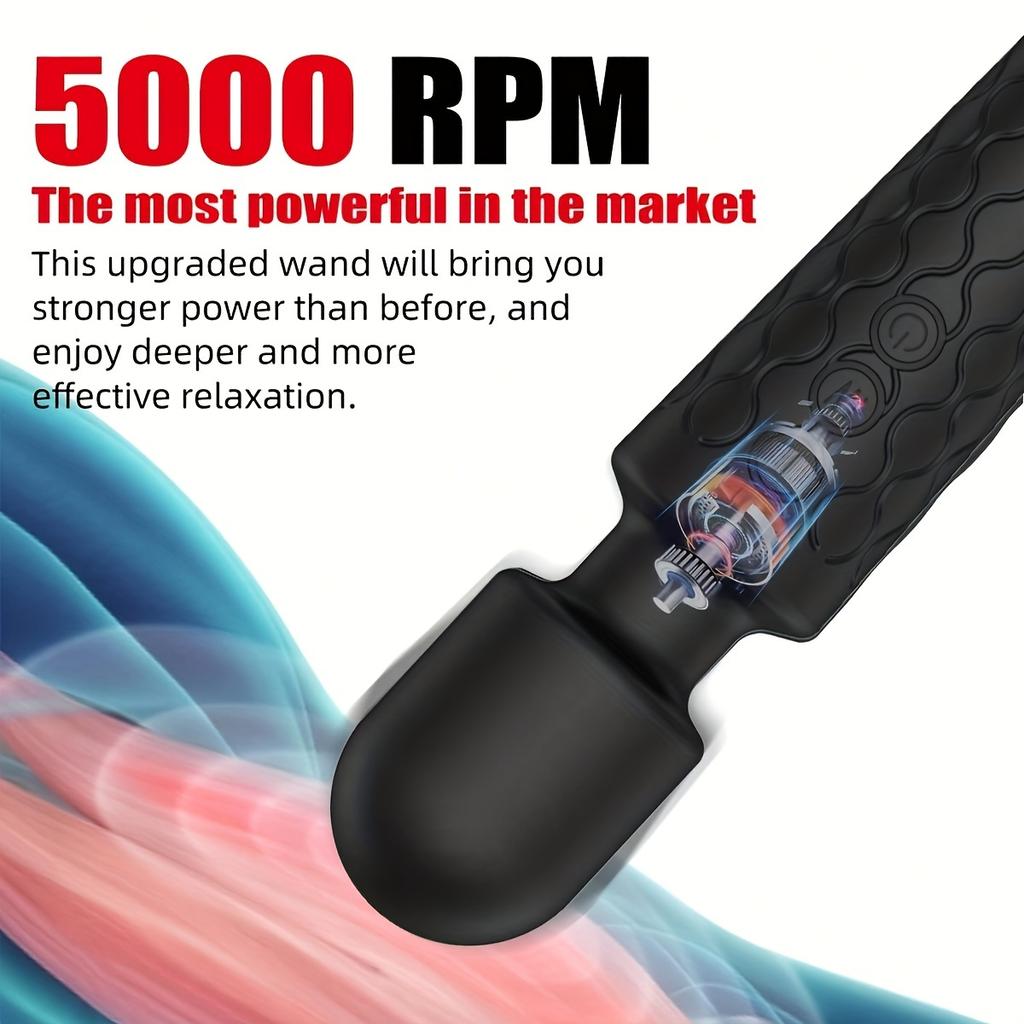 Handmassagegerät Wiederaufladbares Handmassagegerät für Tiefengewebe Nacken Rücken Vibrator Stab G-Punkt Klitoris Stimulation Sexspielzeug für Erwachsene für Brustwarzen