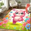 1pc Pink Bear Print, Design Indoor Area Rug, Soft, Anti-Slip, and Durable Gaming Room Decor for Bedroom, Living Room, and Exercise Rugs, Per