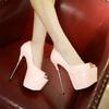Sexy Extrémní 16cm Vysoké Podpatky Platforma Boty Žena Peep Toe Červená Zlatá Stříbrná Dámské Lodičky na Podpatku Párty Svatba Taneční Boty Ženské