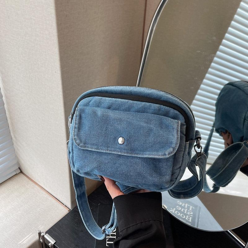 Denim Small Bag for Women Urban Simple and Casual Single-shoulder Crossbody Bag for Mom