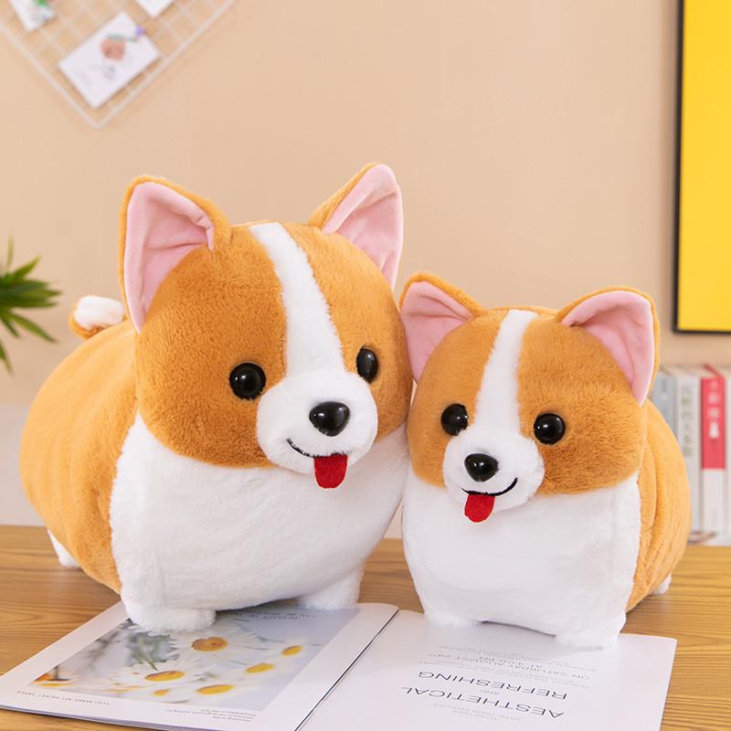 Adorable Corgi Dog Plush Toy Cute Car Accessory Hug Pillow Gift For Kids And Friends