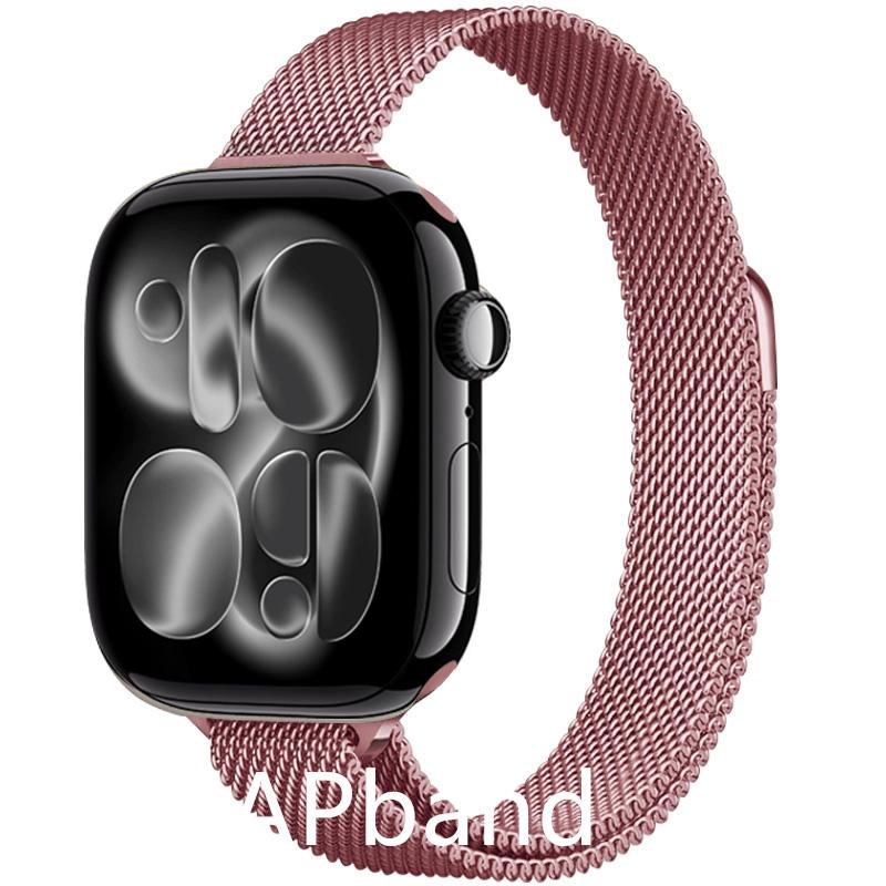 Strap For Apple Watch Band 46mm 44mm 45mm 40mm 42mm 41mm 49mm Milanese Loop correa Bracelet iWatch Series 11 10 Ultra 2 9 8 SE 3