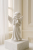 Retro socha anděla v evropském stylu Socha Domácí Zahrada Dekorace Ručně vyřezávaná Dekorace pro panenky Pryskyřice Řemesla Modlící se figurky Dekorativní