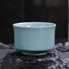 Chinese Tradition Ru Kiln Ceramic Tea Cup Handmade Ice Crack Teacup Household Tea Bowl Travel Personal Master Cup Tea Set