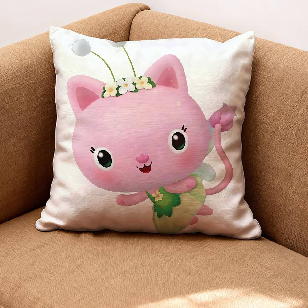 Gabby's Dollhouse Cushion Cover Premium Comfort Reversible Pillow Cove -Two in One Design for Any Room & Car Interior