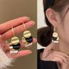 Metall Scheiben Hängeohrringe für Frauen Mädchen Feiertagsparty Geschenk Geometrische Ohr Accessoires Modeschmuck Luxus Ohrringe