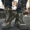 Fashion Boots for Men Camouflage Desert Ankle Boot Outdoor Jungle Training Boot Non Slip Climbing Hiking Boots for Men Motorcycle Boots
