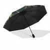 Steampunk Bicycle Journey Pattern Umbrella, Portable and Foldable Design, 8 Ribs, a Casual Accessory for Halloween, Christmas, and Birthday Gifts.