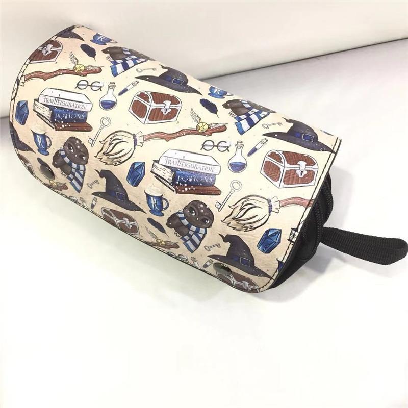 Harry Potter Zip Wallet Men Women Pu Leather Animal Pattern Card Compartments