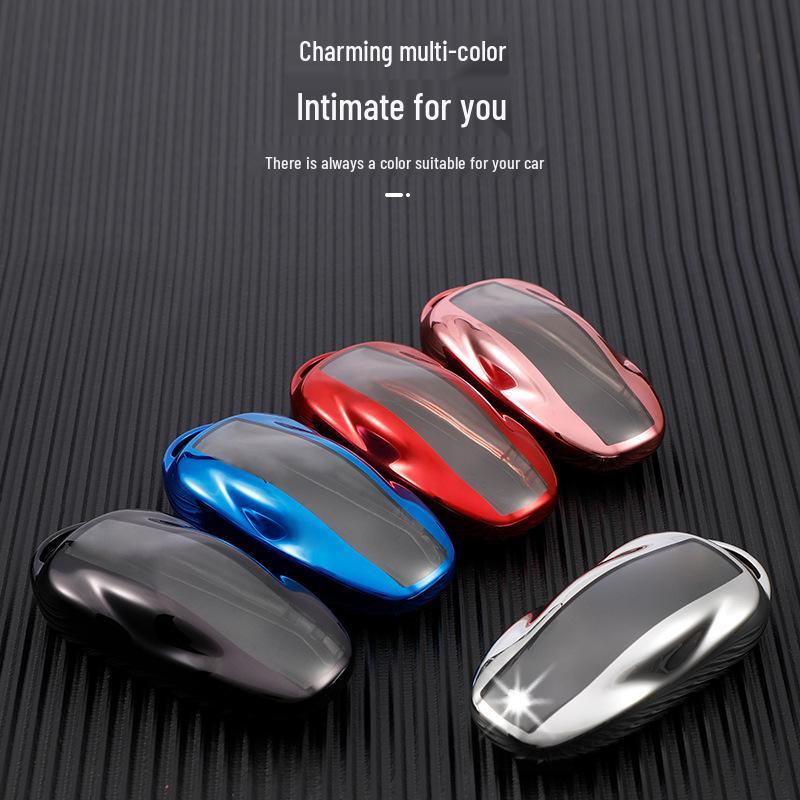 Transparent Soft Rubber Key Case for Tesla Model 3/Y