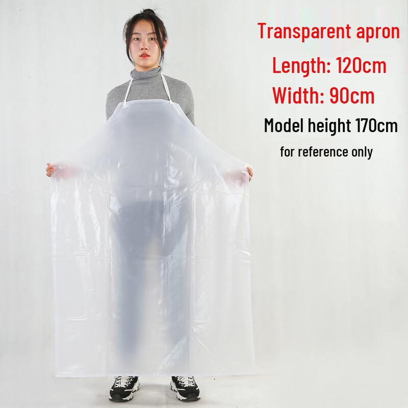 

Alliancer Adult Transparent PVC Apron with Arm Sleeves, 2-Pack