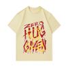 Men's 100% Cotton Crew Neck Short Sleeve T-Shirt, Casual Graffiti Zero Hug Smile Print Soft Breathable Streetwear Tee for Daily Wear