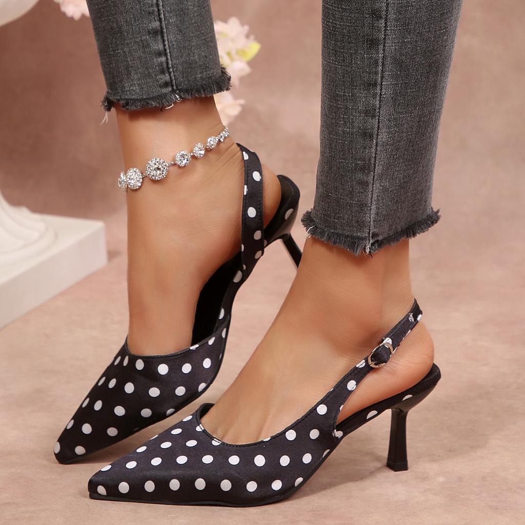 Women Pointed Toe High Heels Shoes Sexy Sandals Summer Fashion Slippers  Elegant Dress Slingback Shoes Walking Slides Woman