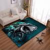 Shark Pattern Area Rug with Ocean Design for Living Room Decor Suitable for Use As an Anti-slip for Living Room Bedroom Sofas