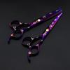 6.0-Inch Cherry Blossom Style Hairdressing Scissors Set - Straight, Bangs, and Serrated Scissors for Barbers