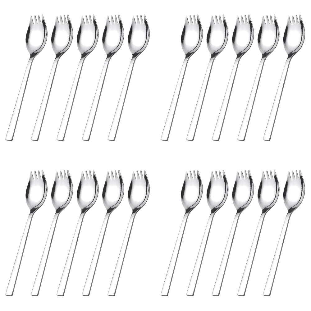 

5 шт. Spork с длинной ручкой, посуда для кемпинга, ложка, вилка, столовые приборы для домашнего ежедневного использования