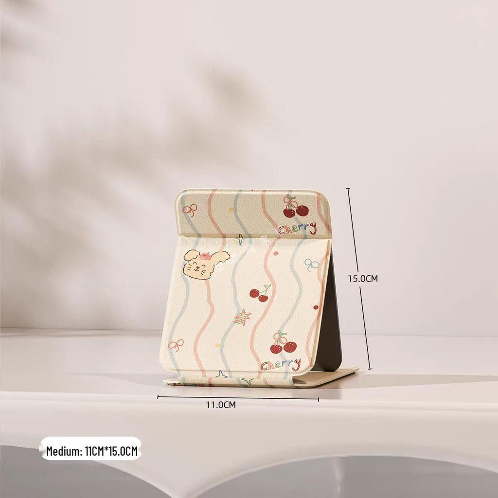 Compact High-Definition Folding Makeup Mirror - Portable, Standable, Handheld and Travel-Friendly.