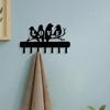 Stylish Metal Wall Mounted Coat and Key Rack for Entryway, Hats, Jackets, Umbrellas, Industrial Rustic Home Decor, Hallway Living Room Organizer