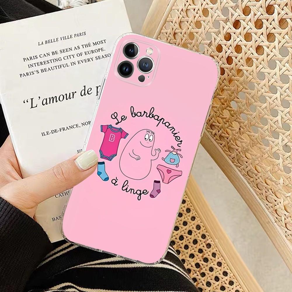 Cartoon Barbapapa Phone Case For iPhone 14 13 12 Mini 11 Pro XS Max X XR SE 6 7 8 Plus Soft Silicone Cover