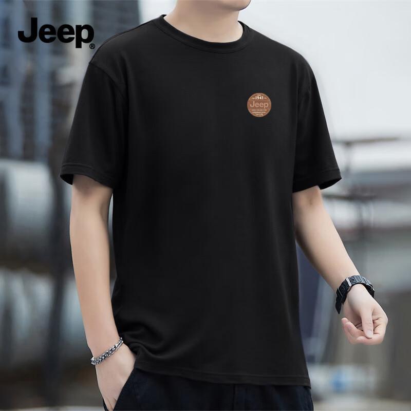 JEEP Men s Summer Loose Fit Round Neck Cotton T-Shirt M 2590₽
