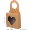 VILLCASE 25 Pieces Kraft Paper Wine Bottle Box with Window, Small Hanging Gift Boxes, Foldable Wine Candy Boxes for Chocolate, Truffles, Cookies,