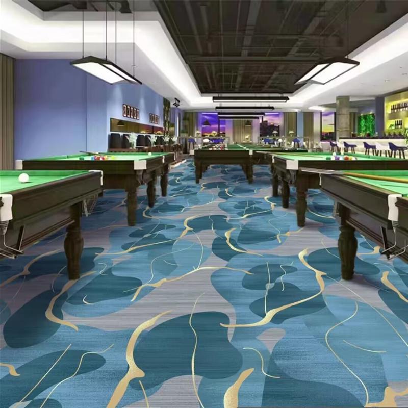 Luxury Printed Carpet for Hotel Billiard, Game, and Recreation Rooms – Wall-to-Wall Hallway and Private Room Flooring