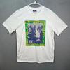 Coney Island Picnic Mens Large Graphic T-Shirt Clown Print Organic Cotton White