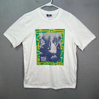 Coney Island Picknick Herren Groß Grafik T-Shirt Clown Druck Bio-Baumwolle Weiß