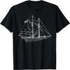 Sailing Vintage Blueprint Sailboat Yachting T-Shirt
