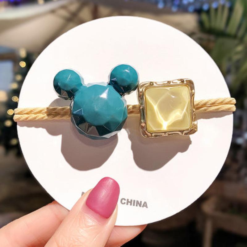 Korean Elegant Hair Rope Bracelet Scrunchie Women Elastic Hair Rubber Bands Accessories For Girls Tie Hair Ring Headdress Holder