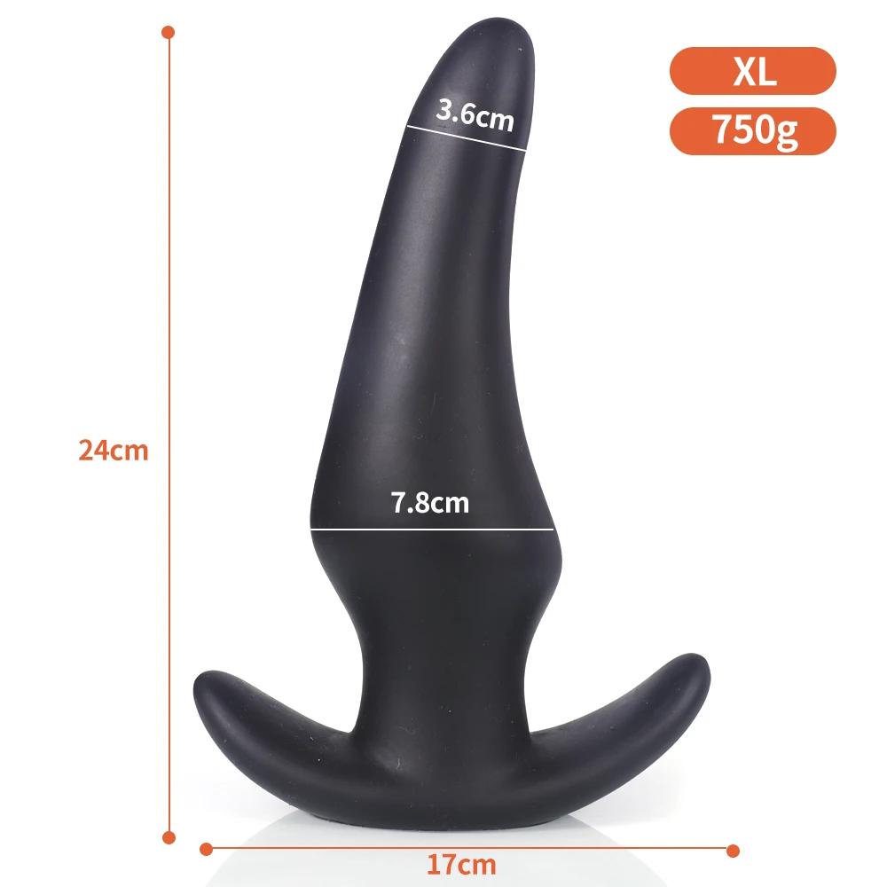 Ultra-Soft Body-Safe Liquid Silicone Anal Plug | Anti-Drop Design for Prostate Massage & Anal Training | Comfort Fit Large Size