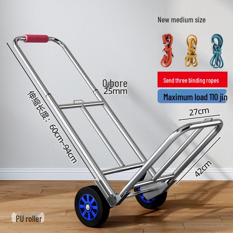 Compact Folding Hand Trolley - Portable Luggage and Cargo Cart for Home and Shopping