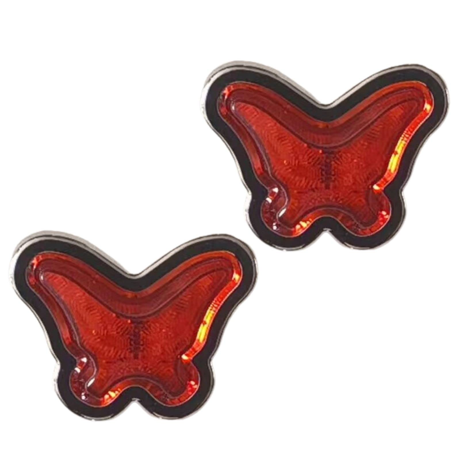 

Teagle Blanc Butterfly Marker Lamp Universal Side Marker Retro Truck Decoratra Parts Custom 24V Plastic Set of 2 Red