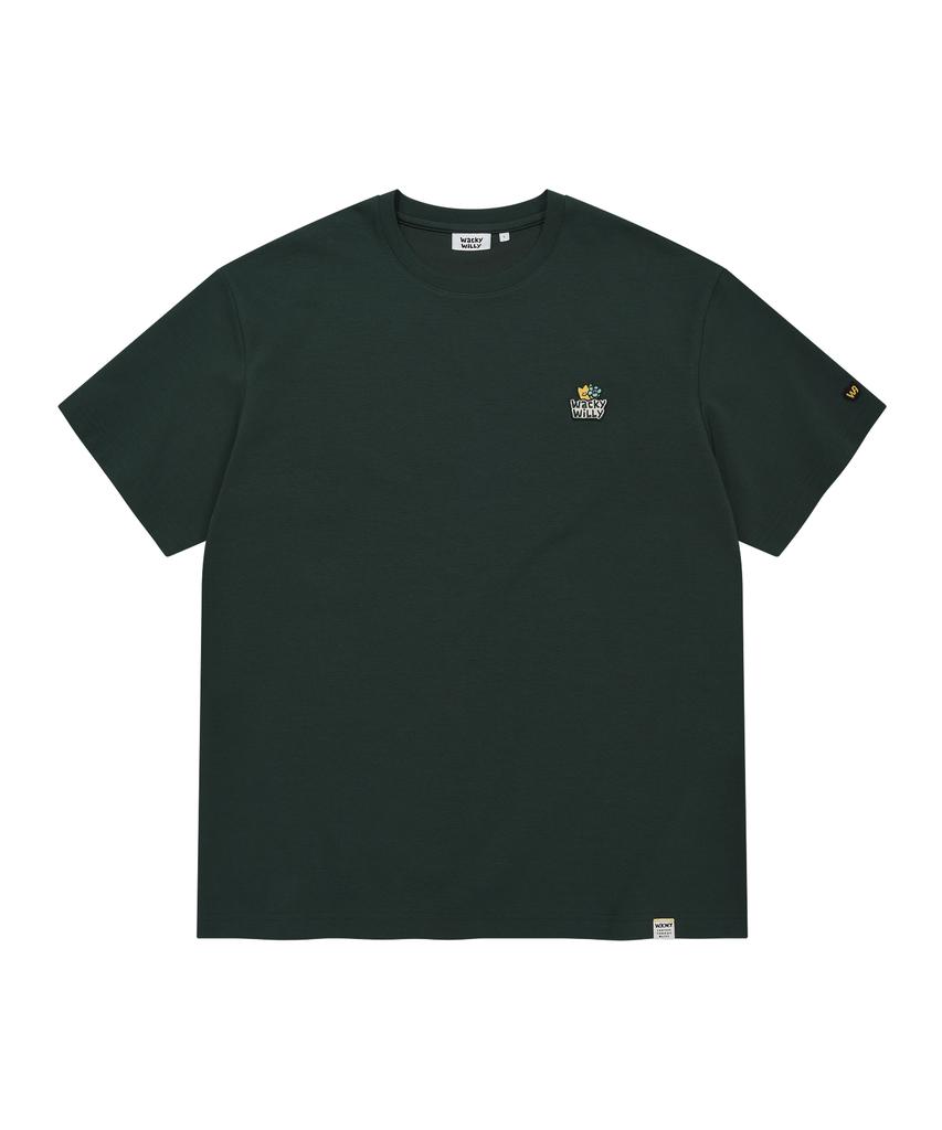 WACKY WILLY Double Kiki Wappen Short Sleeve T-Shirt Green