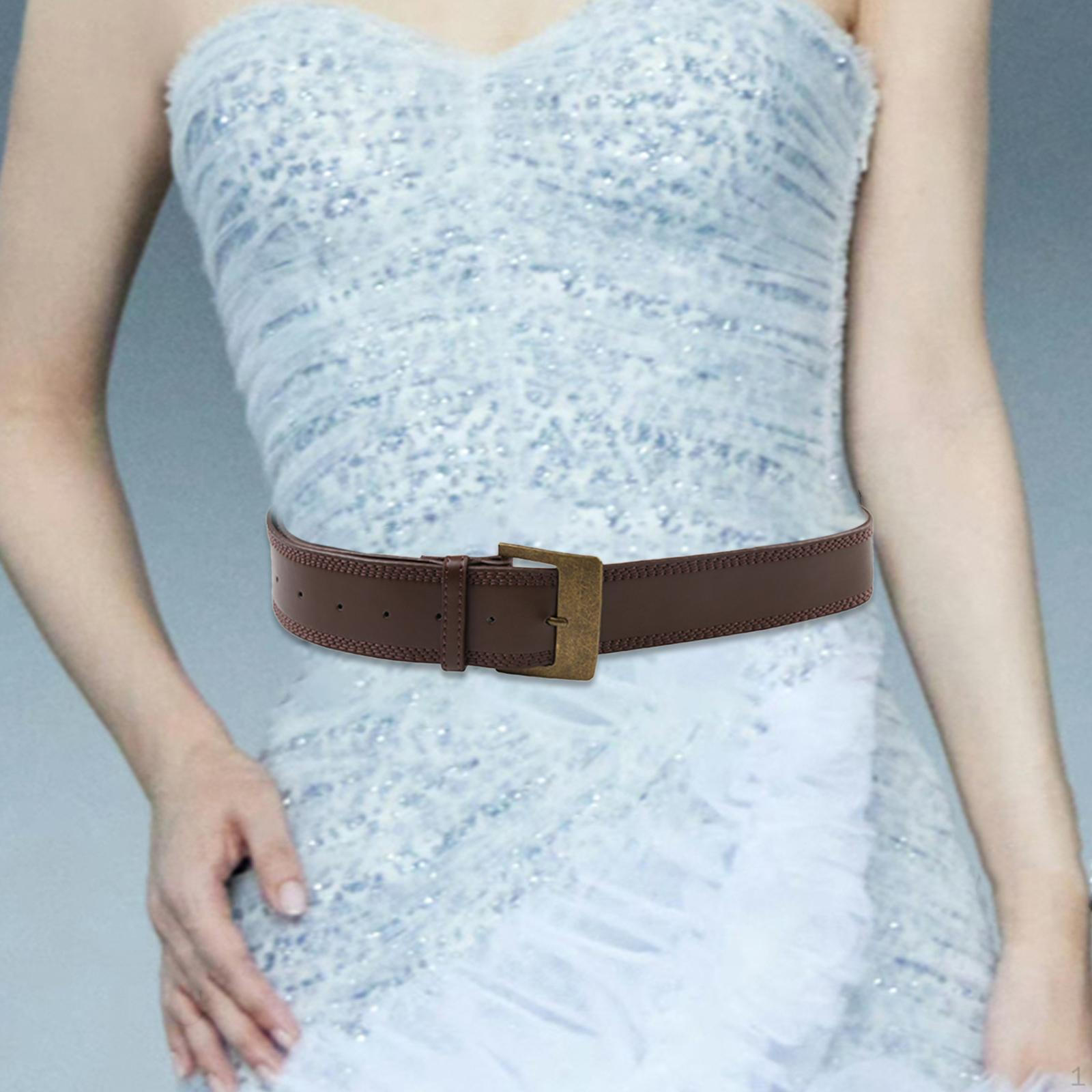 

Женский ремень из искусственной кожи, стильный повседневный пояс с пряжкой для джинсов,