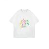White T Shirt Jesus Loves You Rainbow Text Christian Faith Statement Casual Wear For Women Summer Outfits Church Clothing Gospel Inspired Fashion