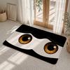 Worried Eyes Floor Mat Flannel Rug Non Slip Absorbent Soft Washable For Entryway Hallway Bathroom Kitchen Decor