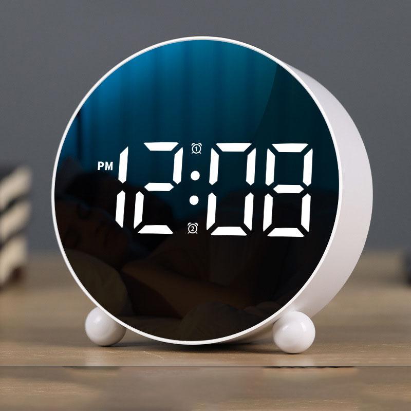 New Creative Alarm Clock Minimalist Digital LED Clock Home Bedside Table Clock Plastic Desk Clock