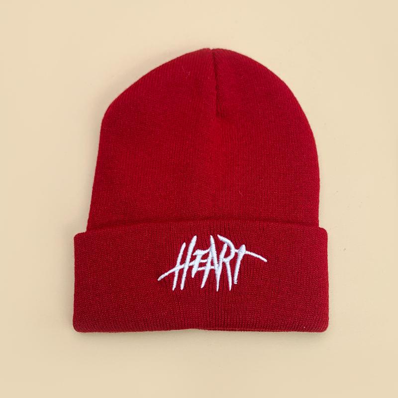 Print Embroidery Knitted Hats Korean Style Fall Winter Season All-Match For Men And Women Heat Retaining Personalized Trendy Ins Style Soft Trend